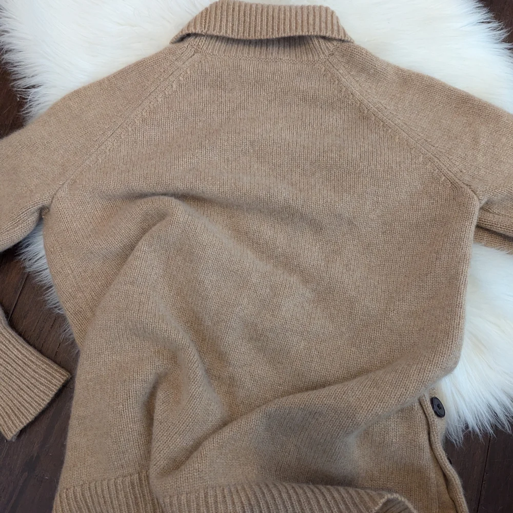 Garnet Hill Tan Turtleneck Sweater - Picture 7 of 7